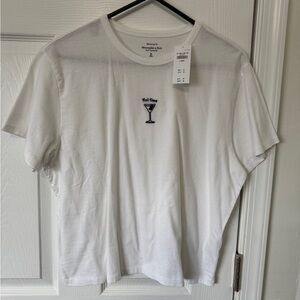 Abercrombie & Fitch Skimming Tee with Martini Graphic